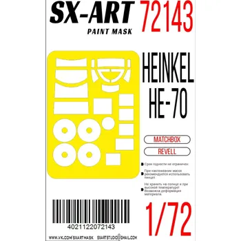 Plastikový model SX-ART 1/72 Paint mask Heinkel He 70 (REV/MATCHB.)