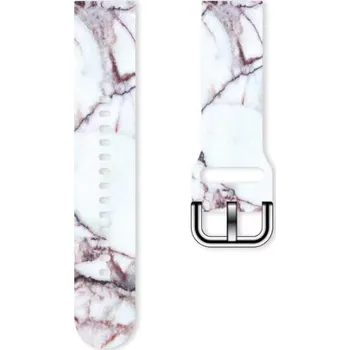 Příslušenství k chytrým hodinkám eses Silikonový mramorový řemínek - Bílý, 22 mm