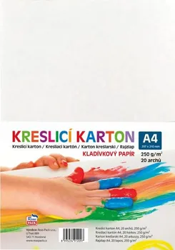 Kreslící karton kladívkový bílý A4 250 g/m2 20 archů