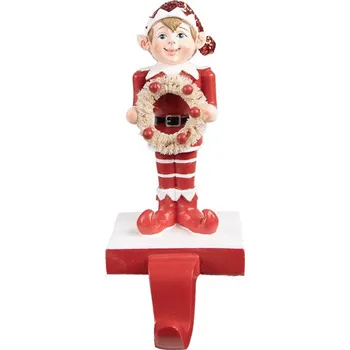 Věšák Vánoční háček s elfem – 20 cm