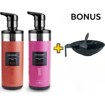 Vlasová regenerace AKCE: 2x Kleral Colorama Sublime Color Mask - barevné masky na vlasy, 500 ml + Kleral Miska + štětec