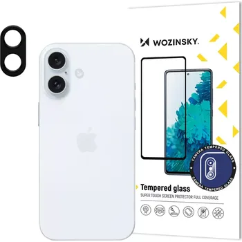 Ochranné sklo Wozinsky na čočky fotoaparátu Apple iPhone 16 Plus - černé (5907769364310) (Tvrzenné temperované ochranné sklo Wozinsky Full Glue na kamerku Apple iPhone 16 Plus - černé)