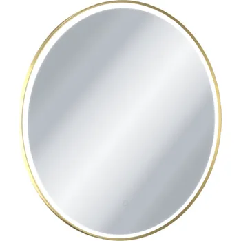 Zrcadlo Excellent Corido zrcadlo 100x100 cm kulatý s osvětlením s vyhřívací podložkou zlatá DOEX.CO100.GL