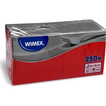 Papírový ubrousek Ubrousky 2-vrstvé, 24 x 24 cm červené [250 ks]