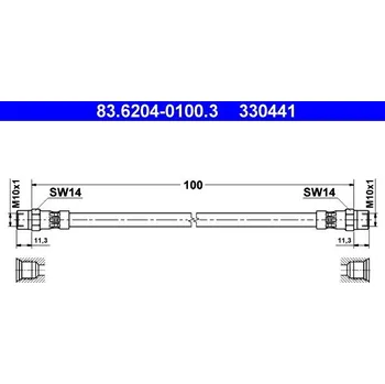 Brzdová hadice Brzdová hadice ATE 83.6204-0100.3