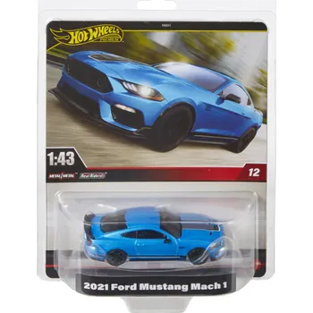 auto na autodráhu Hot Wheels Premium 2021 Ford Mustang Mach 1 1:43