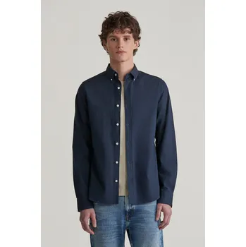 Pánská košile KOŠILE GANT SLIM FLANNEL MELANGE SHIRT MARINE