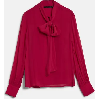 Dámská košile HALENKA KARL LAGERFELD BOW BLOUSE PERSIAN RED