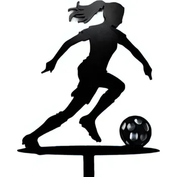 Party dekorace Zápich - fotbalistka černý