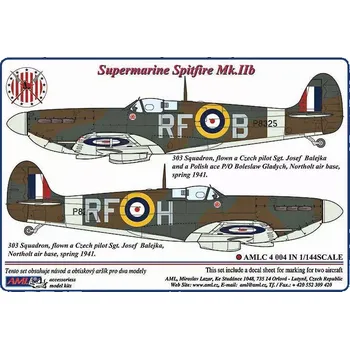 Plastikový model AML 1/144 Decals 303 th Squadron RAF,S.Spitfire Mk.IIb