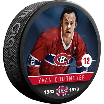 Puk Inglasco / Sherwood Puk Yvan Cournoyer #19 Montreal Canadiens NHL Souvenir Collector Hockey Puck
