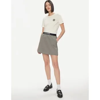 Dámská sukně Tommy Hilfiger Mini sukně WW0WW40515 Šedá Regular Fit 40