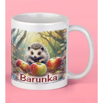 Hrnek se jménem Ježek s jablky - Oranžová / Keramický 0,29 l