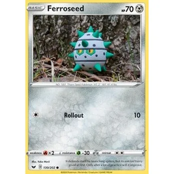 Sběratelská karetní hra Pokémon SSH 130/202 Ferroseed - Sword & Shield Stav: Near Mint, Verze: NORMAL