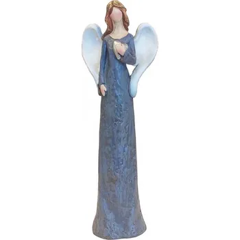 Anděl keramický modrý 17,5 cm 3130041