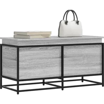 Úložný box Úložný box s víkem šedý sonoma 100x40x51,5 cm kompozitní dřevo Šedá 848807