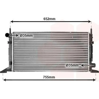 Chladič motoru Chladič, chlazení motoru VAN WEZEL 18002078