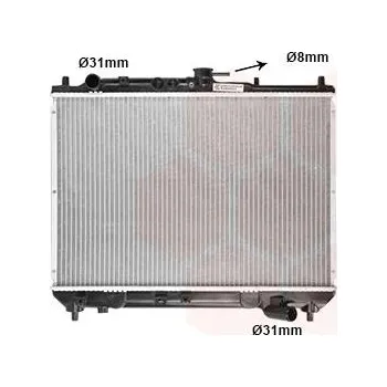 Motor automobilu Chladič, chlazení motoru VAN WEZEL 27002066