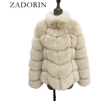 Dámský kožich Dámský prošívaný kožich bez kapuce Barva: Khaki, Velikost: XL