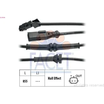 Auto-moto Snímač, počet otáček kol FACET 21.0104