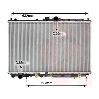 Motor automobilu Chladič, chlazení motoru VAN WEZEL 32002112