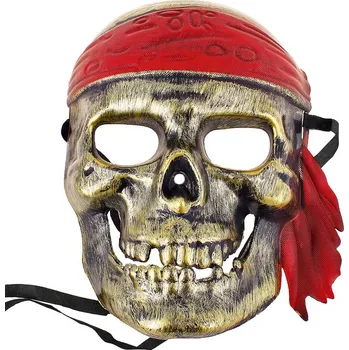 Pirátská maska pro děti zlatá (Halloweenská maska)