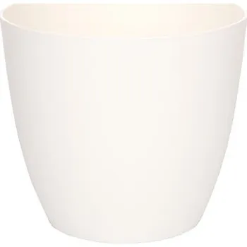 Květináč Plastkon Ella Mat dekorativní květináč bílá průměr 18 cm