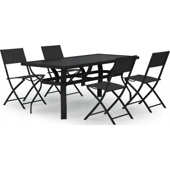 Kovová zahradní souprava VidaXL šedá, 5 ks