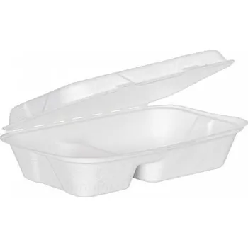 Jednorázové nádobí EKO Menu box z třtiny 2-dílný 25x17x6cm Conti (200ks)