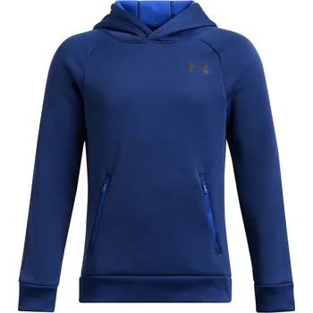 Chlapecká mikina Dětská funkční mikina přes hlavu Under Armour B ARMOUR FLEECE PRO HOODIE modrá 1386704-432 - YM | UK 11,5 | US 12,5