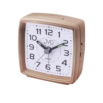 Budík JVD Rose gold ručkový netikající tichý budík JVD SRP28.6