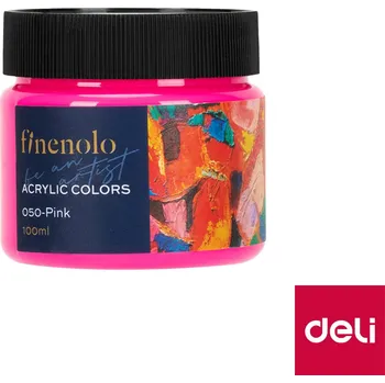 Speciální výtvarná barva Barvy akrylové Deli Finenolo 100ml, růžová