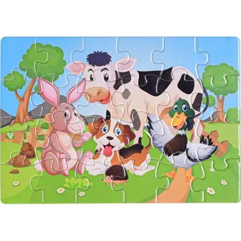 Puzzle dětské 25x17,5cm zvířátka 24dílků v krabičce