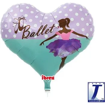 Balónek Balónek baletka srdíčko 35 cm t313411