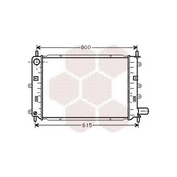 Motor automobilu Chladič, chlazení motoru VAN WEZEL 18002059