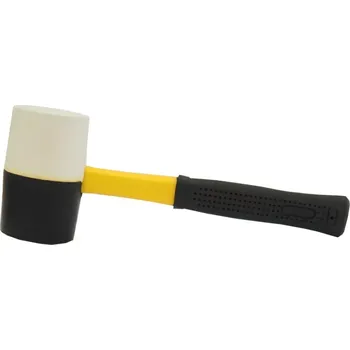 Kladivo TOPTRADE palice gumová, černá / bílá, se sklolaminátovou násadou, O 65 mm / 680 g, profi (TOPTRADE palice gumová, černá / bílá, se sklolaminátovou násadou, O 65 mm / 680 g, profi)