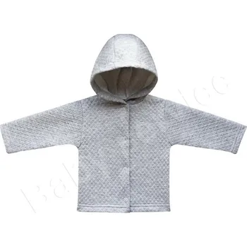 Baby Service Prošívaný kabátek z dutého vlákna s kapucí šedý Vel. 56