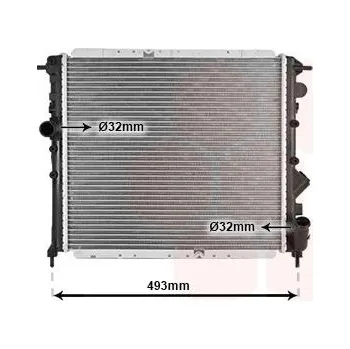 Motor automobilu Chladič, chlazení motoru VAN WEZEL 43002119