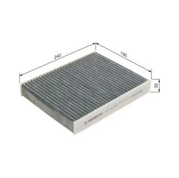 Kabinový filtr Kabinový filtr Ford FUSION (JU_) Bosch - 1.25, 1.3, 1.4, 1.4LPG, 1.6, 1.4TDCi, 1.6TDCi -