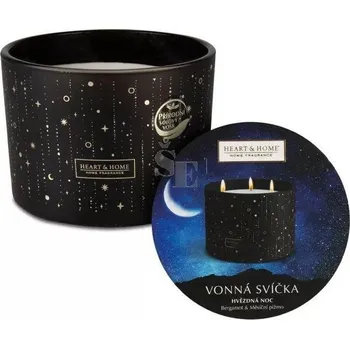 Svíčka Velká třpytivá svíčka - Hvězdná noc
