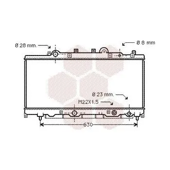 Motor automobilu Chladič, chlazení motoru VAN WEZEL 17002199