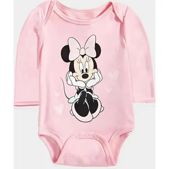 Kojenecký body Disney kojenecké body dlouhý rukáv Minnie Mouse Barva: tmavě růžové, Velikost: 66 (3-6 měsíců)