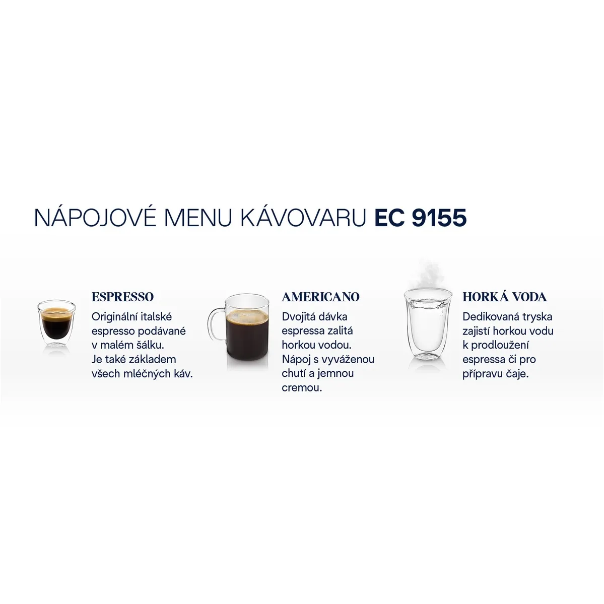 nápojové menu