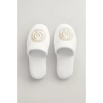 Pánské pantofle DOMÁCI OBUV GANT CREST SLIPPERS WHITE