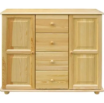 Komoda Komoda 63 - masiv borovice Odstín: Olše