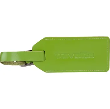 Travelite kožená jmenovka II zelená