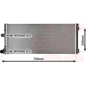 Motor automobilu Chladič, chlazení motoru VAN WEZEL 17002211