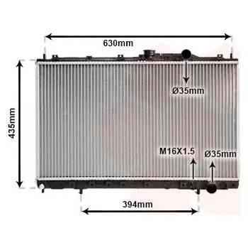 Motor automobilu Chladič, chlazení motoru VAN WEZEL 32002064