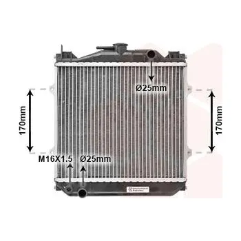 Chladič motoru Chladič, chlazení motoru VAN WEZEL 52002010