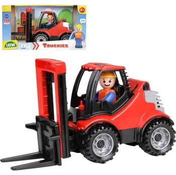 autodráha Lena Truckies baby vysokozdvižný vozík set s aktivním panáčkem 01627